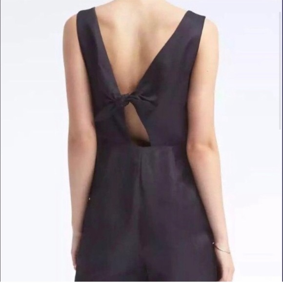 Banana Republic jumpsuit back tie linen blend - Picture 3 of 16